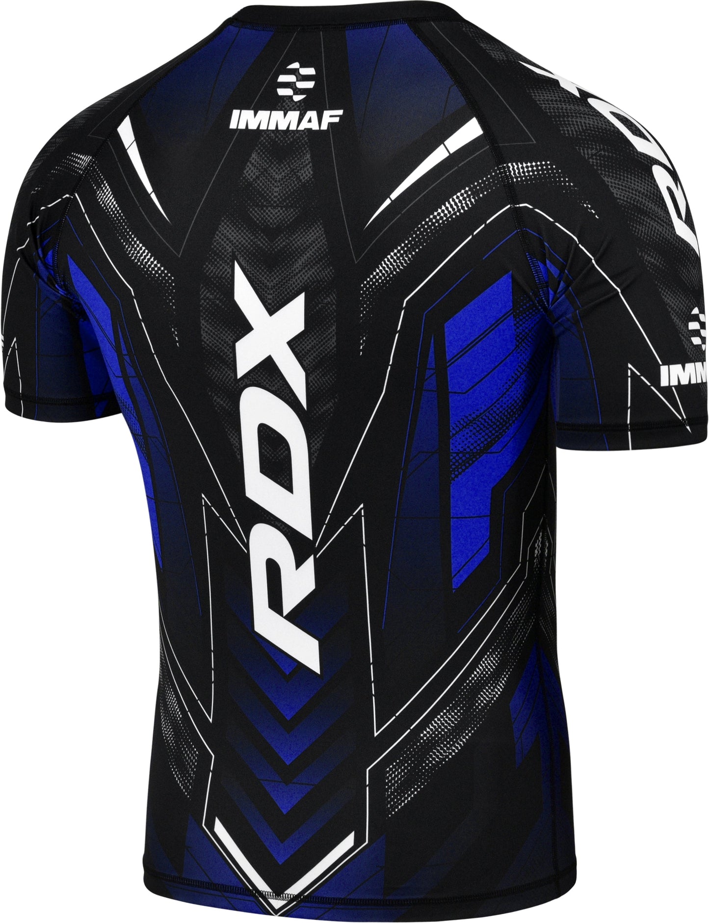 RDX IMMAF Approved Half Sleeves Compression Shirt Blue