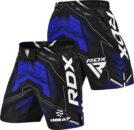 RDX IMMAF Approved MMA Fight & Training Shorts Blue