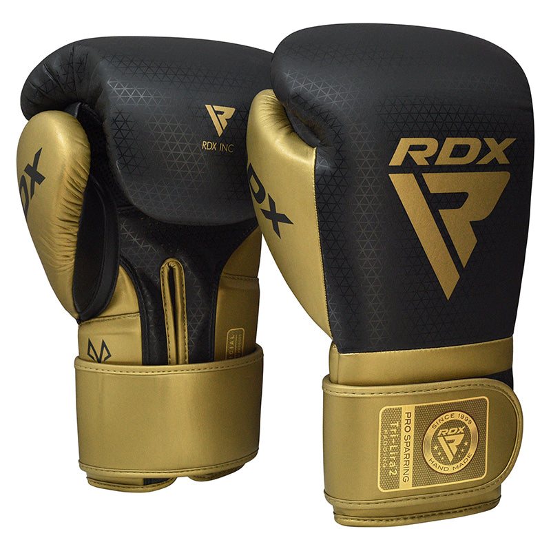 RDX L2 Mark Pro Sparring Boxing Gloves Hook and loop Black / Golden