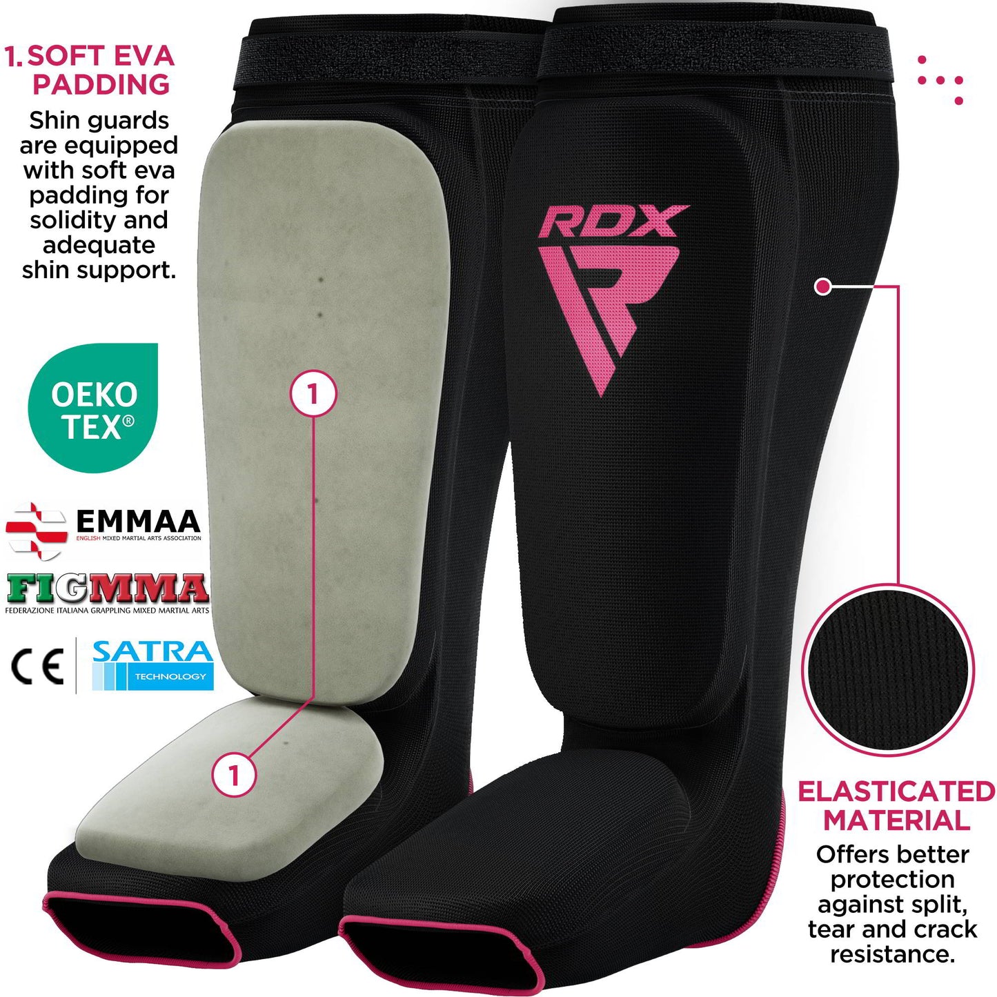 RDX SIB Shin Instep Guard OEKO-TEXÂ® Standard 100 certified