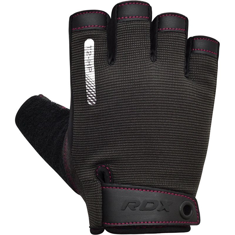 RDX T2 Weightlifting Half Finger Gym Gloves PINK