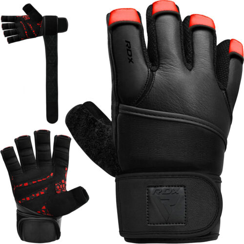 RDX L7 Weight Lifting Leather Gym Gloves